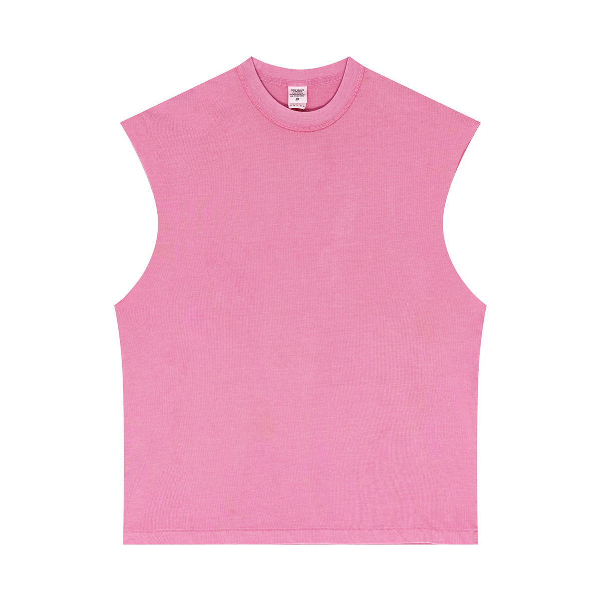 Sleeveless Raw Edge Reverse Tee 275gsm