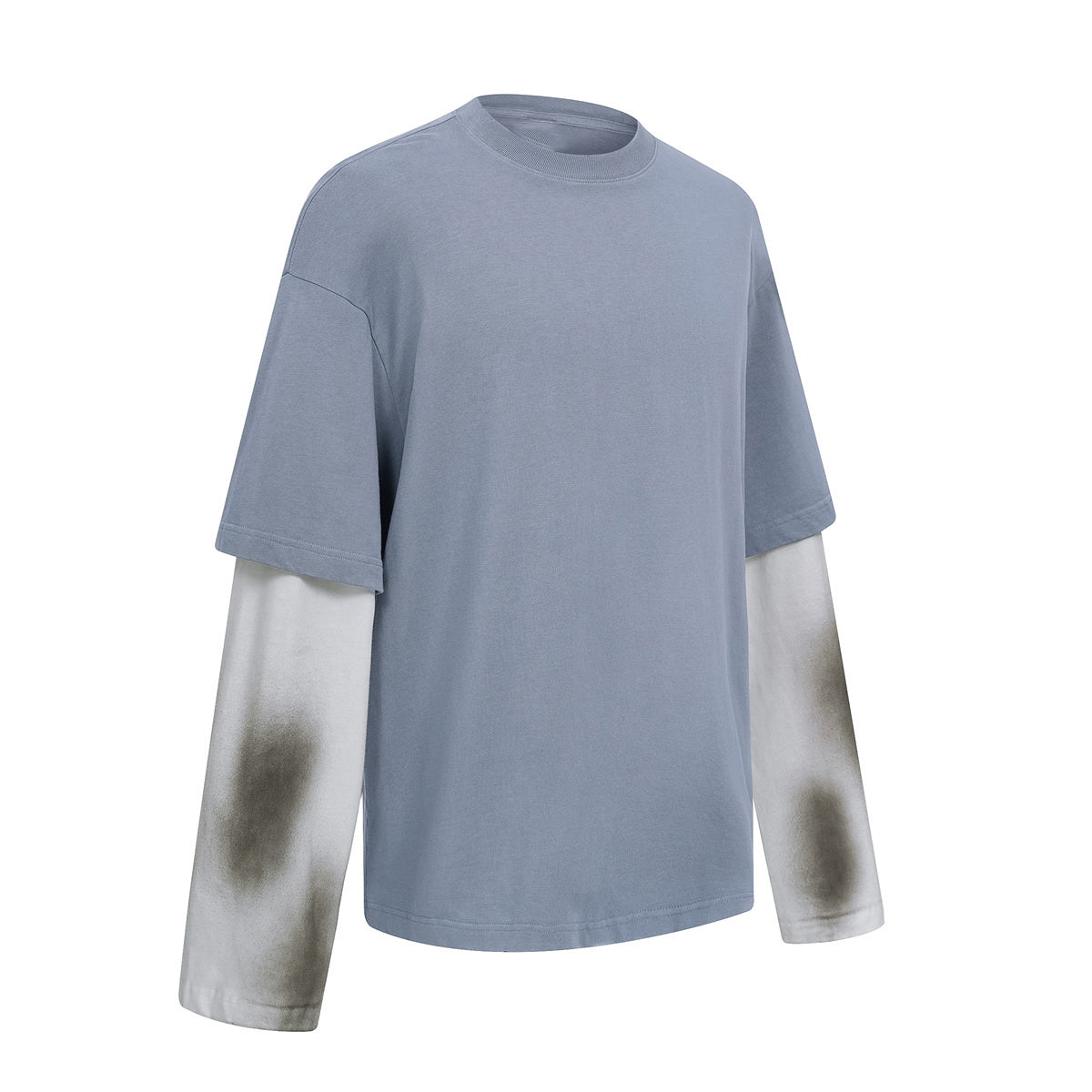 Washed Colorblock Contrast Sleeve Tee