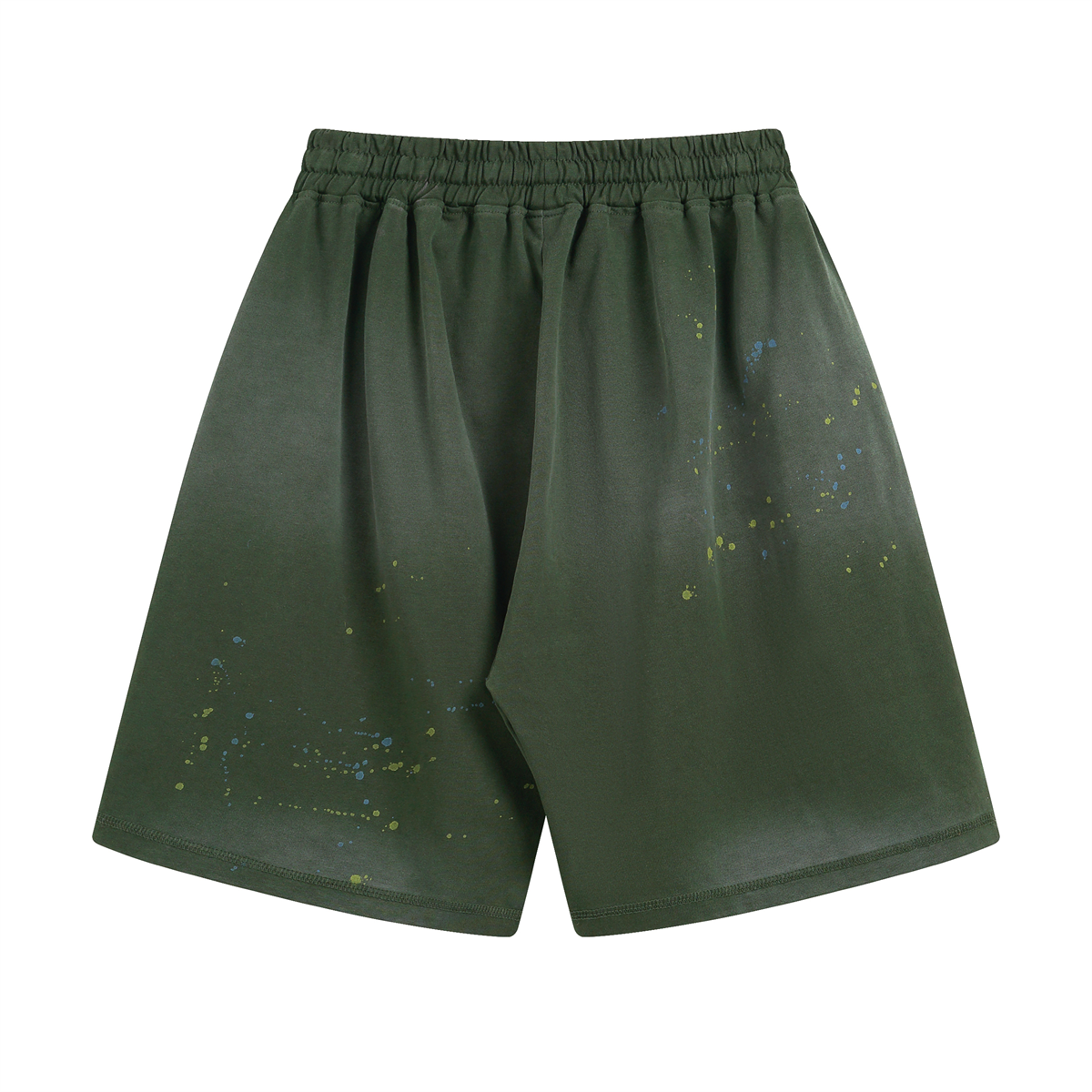 Paint-Splatter Cotton Sweat Shorts