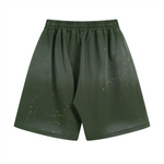 Paint-Splatter Cotton Sweat Shorts