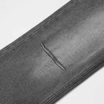 Vintage Wash Ripped Knee Straight-Leg Jeans