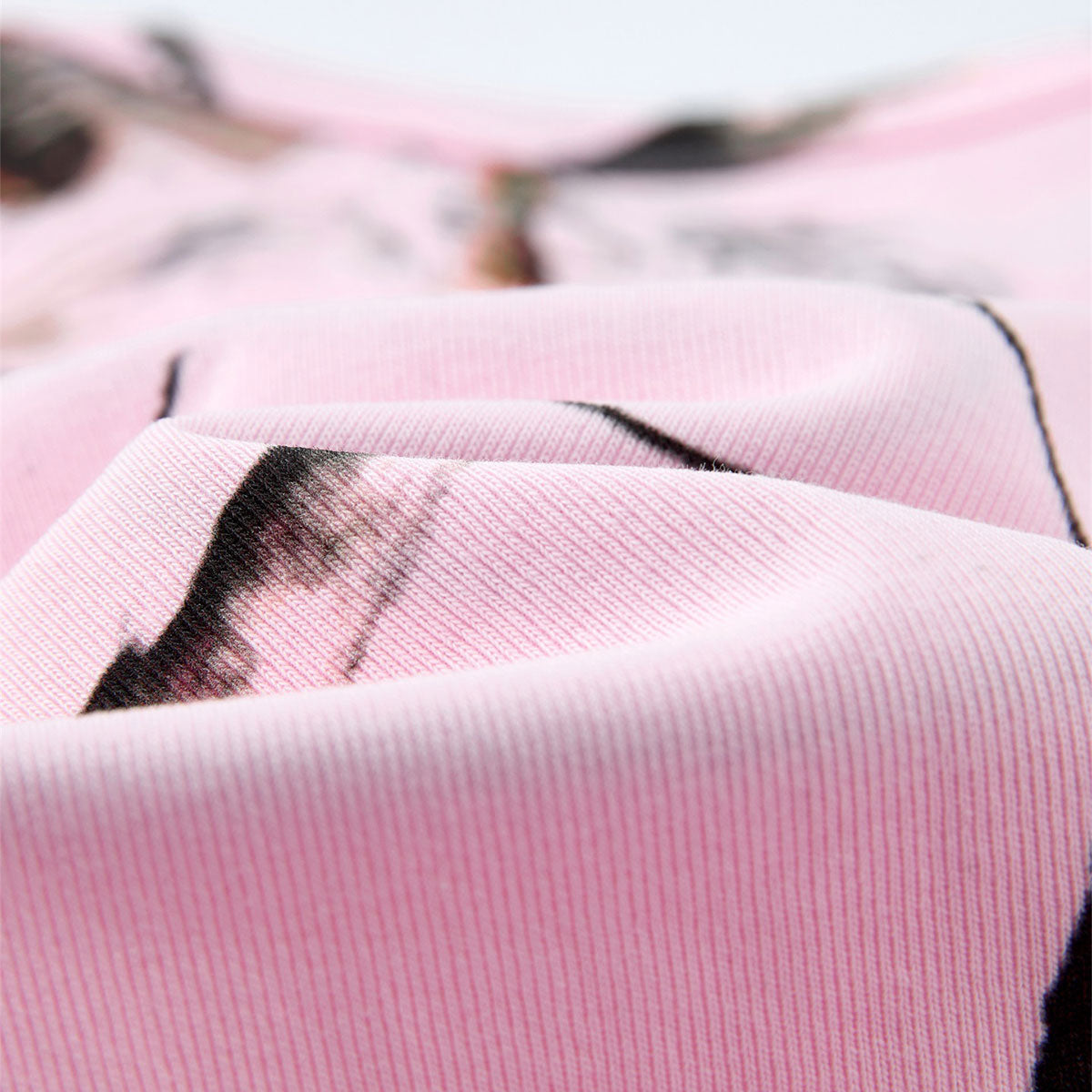 Nature Inspired Pink Camo Floral Crop Top Tee