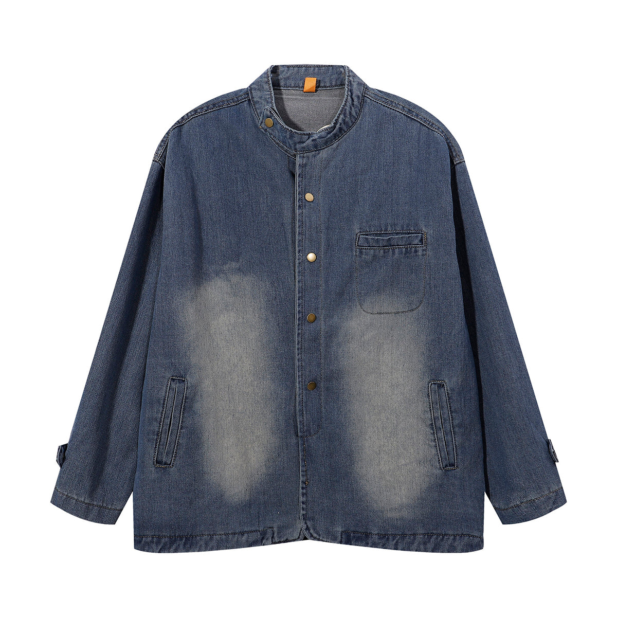 Stand Collar Baggy Denim Jacket