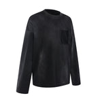 Faded Color Block Pocket Long Sleeve