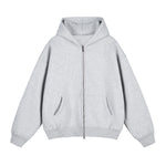 Heavyweight Double-Slider Zipper Fleece Hoodie