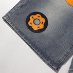 Cartoon Food Embroidery Fun Streetwear Denim Shorts