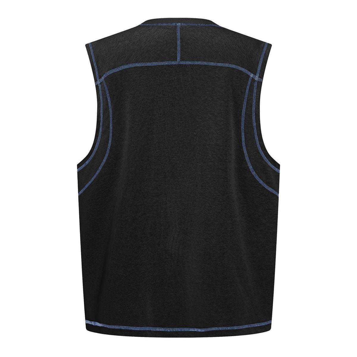 Contrast Stitching Sleeveless Crew Neck Casual Sport Tee