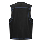 Contrast Stitching Sleeveless Crew Neck Casual Sport Tee