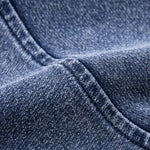 Knit Denim Kangaroo Pocket Hoodie