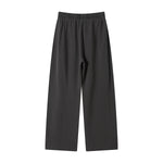 Curved Seam Straight Leg Casual Street Trousers