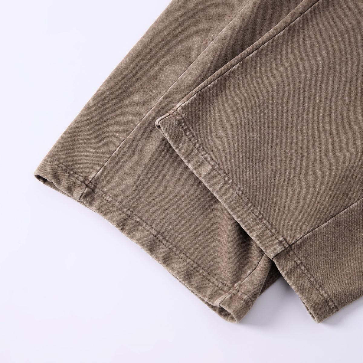 Vintage Washed Curved Panel Wide Drawstring Pants