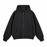Heavyweight Double-Slider Zipper Fleece Hoodie