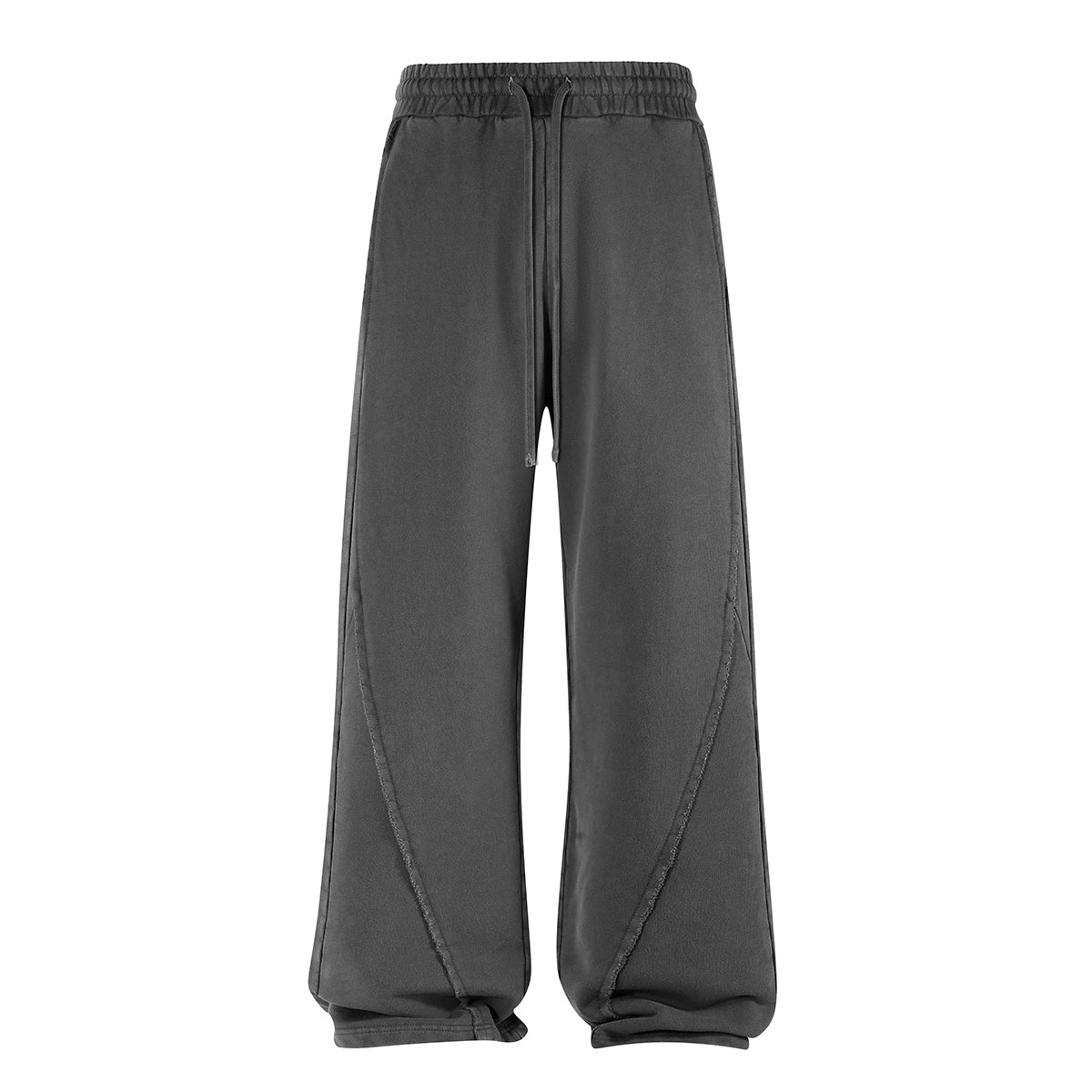 Distressed Washed Patchwork Jogger Pants