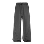 Distressed Washed Patchwork Jogger Pants