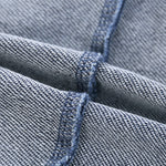 Double Slider Zip Knit Denim Hoodie