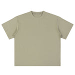 Relaxed Fit Boxy Solid Color Minimal Tee