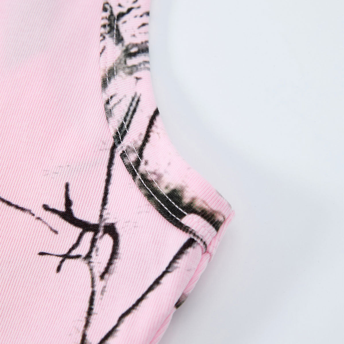 Womens Pink Camo Sleeveless Casual Sport Tank