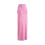 High Waist Ruched Knit Maxi Skirt