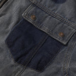 Zip-Up Washed Denim Jacket