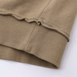 Ombre Raw Edge Kangaroo Pocket Distressed Hoodie