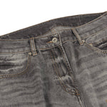 Vintage Washed Distressed Wide Leg Straight Denim Pants