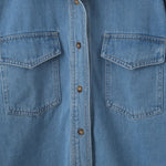 Women's Long-sleeved Casual Denim Straight Shirt