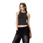 Stone Wash Slim Fit Crop Tank 320gsm