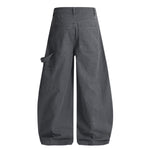 Curved Seam Cargo Loose Fit Pants