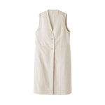 Women' s Twill Denim Long Vest