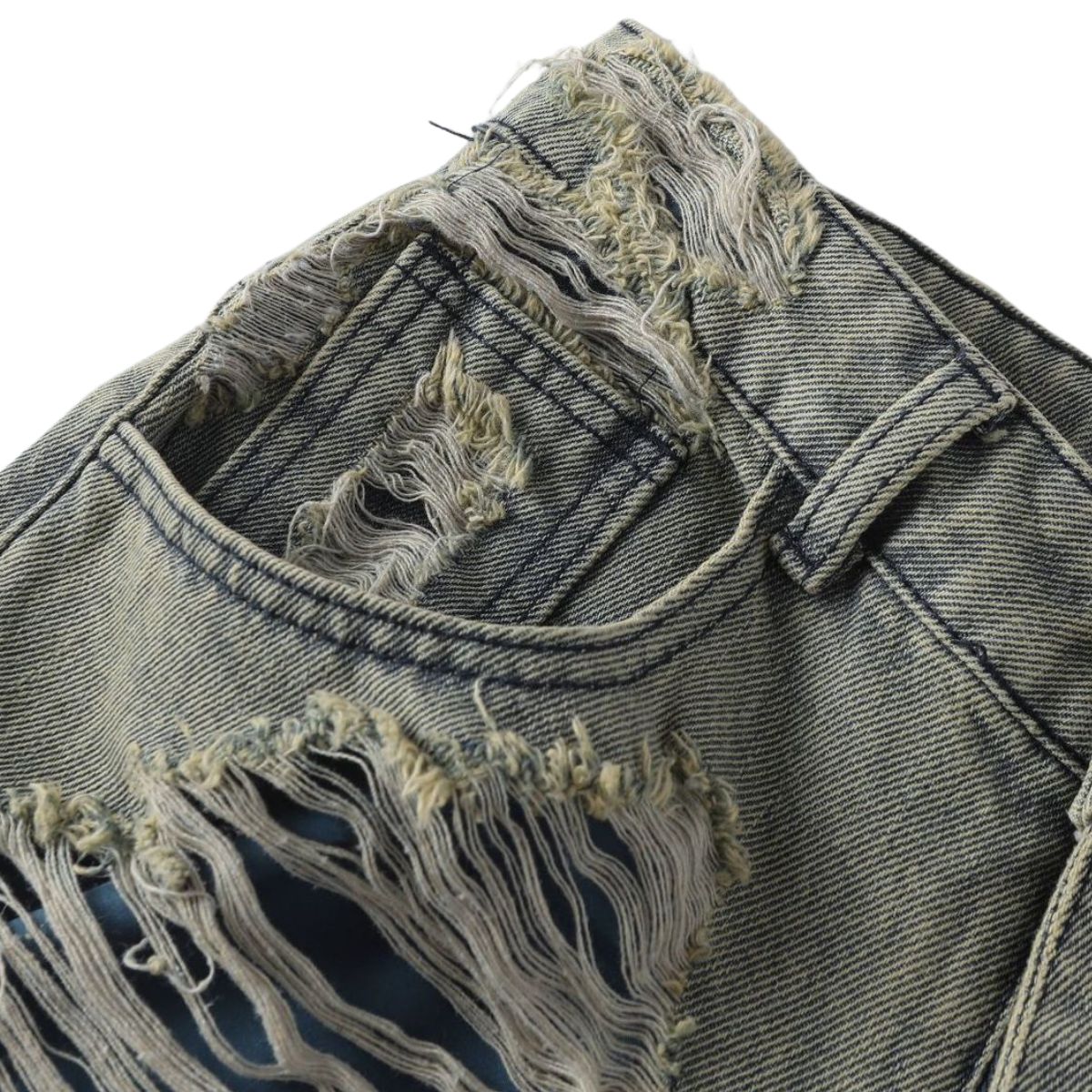Smoke Rise Heavy Ripped Vintage Washed Jeans