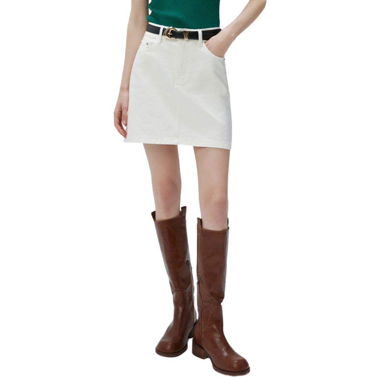 Women's A-Line Denim Mini Skirt