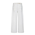 Paris Button Baggy Wide-Leg Denim Jeans