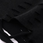 Black Washed Cotton Ripped Muscle Tank 275gsm