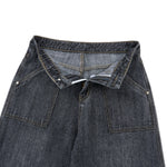 Vintage Washed Slub Distressed Baggy Denim Pants
