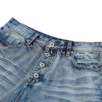 Vintage Washed Wide Leg Denim Shorts