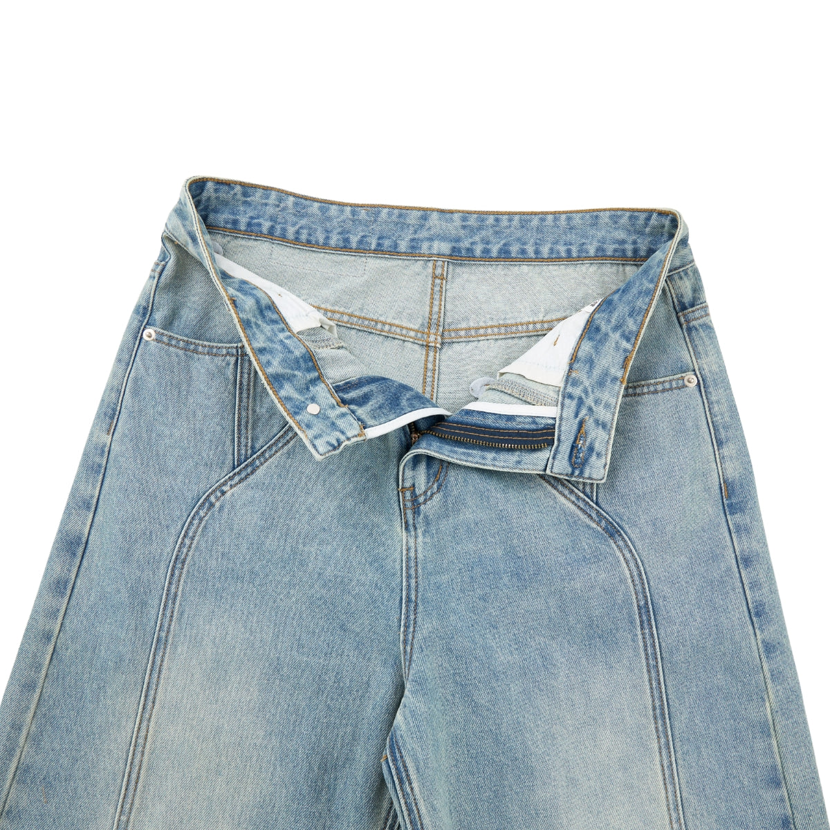 Streetwear Relaxed Straight-Leg Workwear Jeans