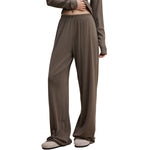 Women's Relaxed Straight Leg Ribbed Trousers