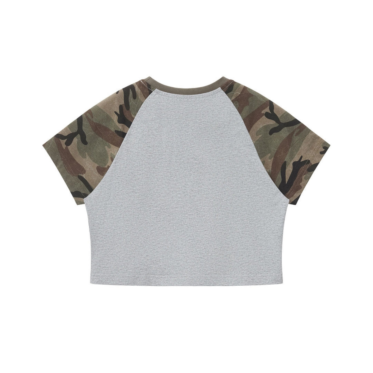 Raglan Camo Spice Girl Cropped Tee