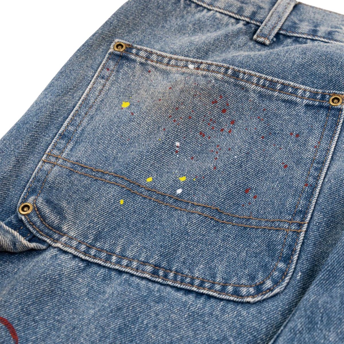 Smoke Rise Paint Splatter Ripped Jeans