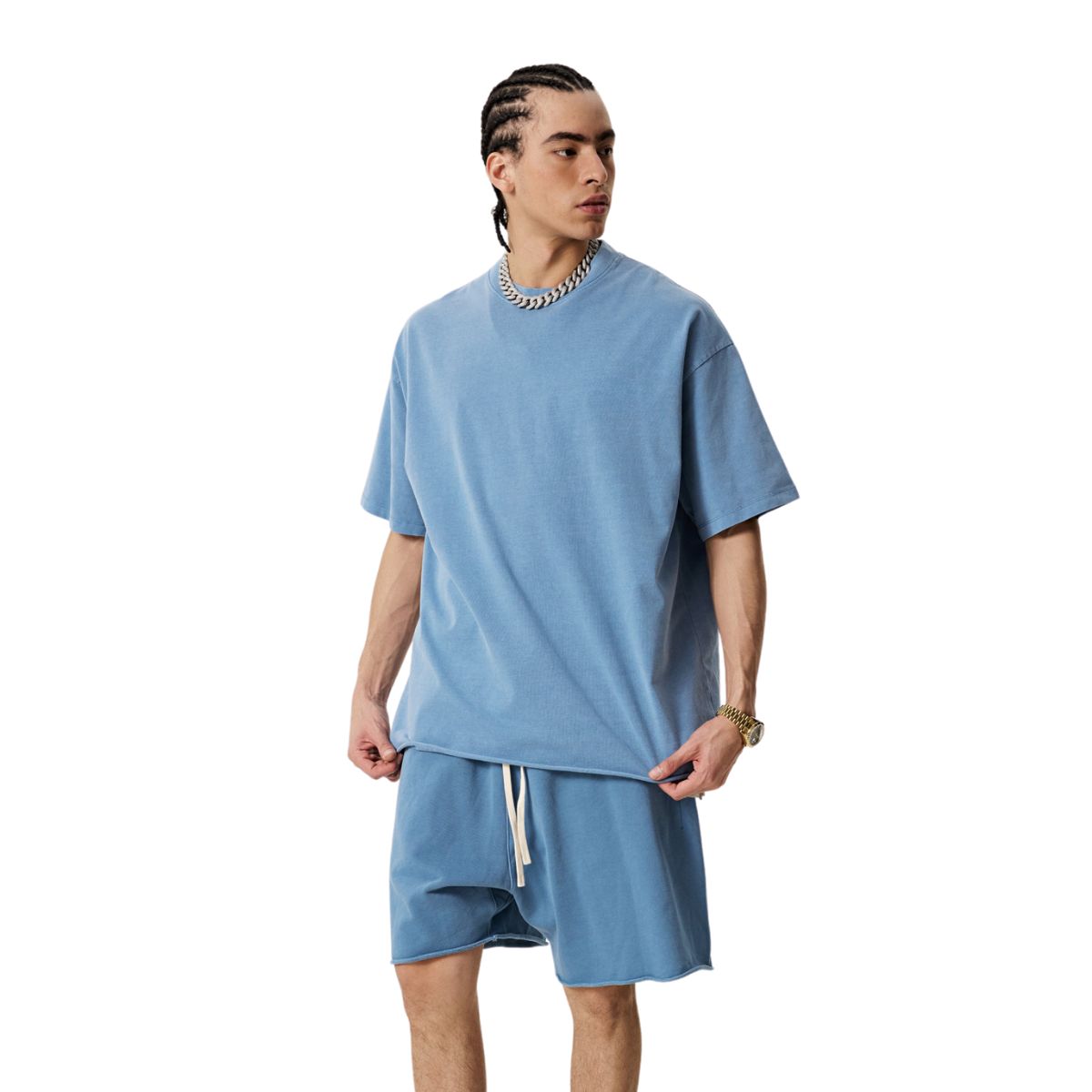 Heavyweight Washed Raw Edge Tee 275gsm