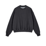 Boxy Fit WashedDistressed Fleece Sweatshirt