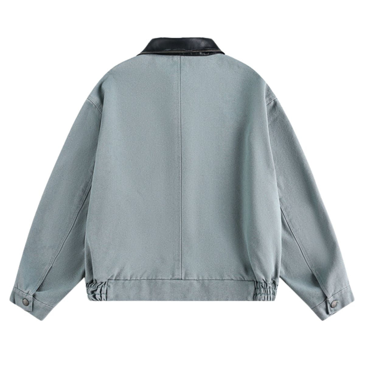 Vintage Washed Distressed Dropped Shoulder Workwear Multi-pocket Denim Jacket