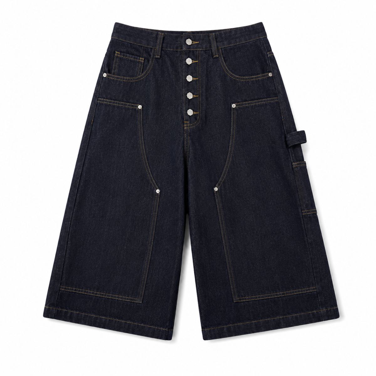 Vintage Wide Leg Denim Shorts