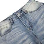 Vintage Light Wash Wide Leg Jeans with Whiskered Fade