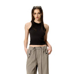 Women's Slim Fit Crop Muscle Tank 260gsm