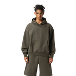 Solid Color Baggy Fleece Hoodie