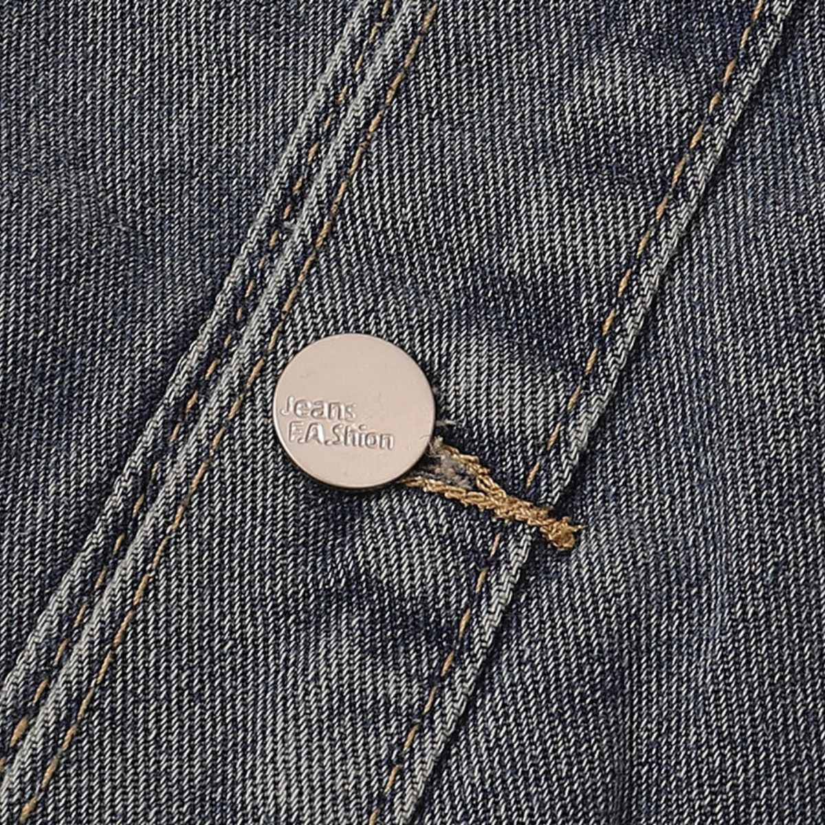 Silver Metal Flower Studs Denim Jacket