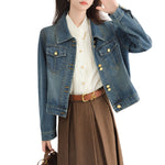 Women's Washed Denim Trucker Jacket