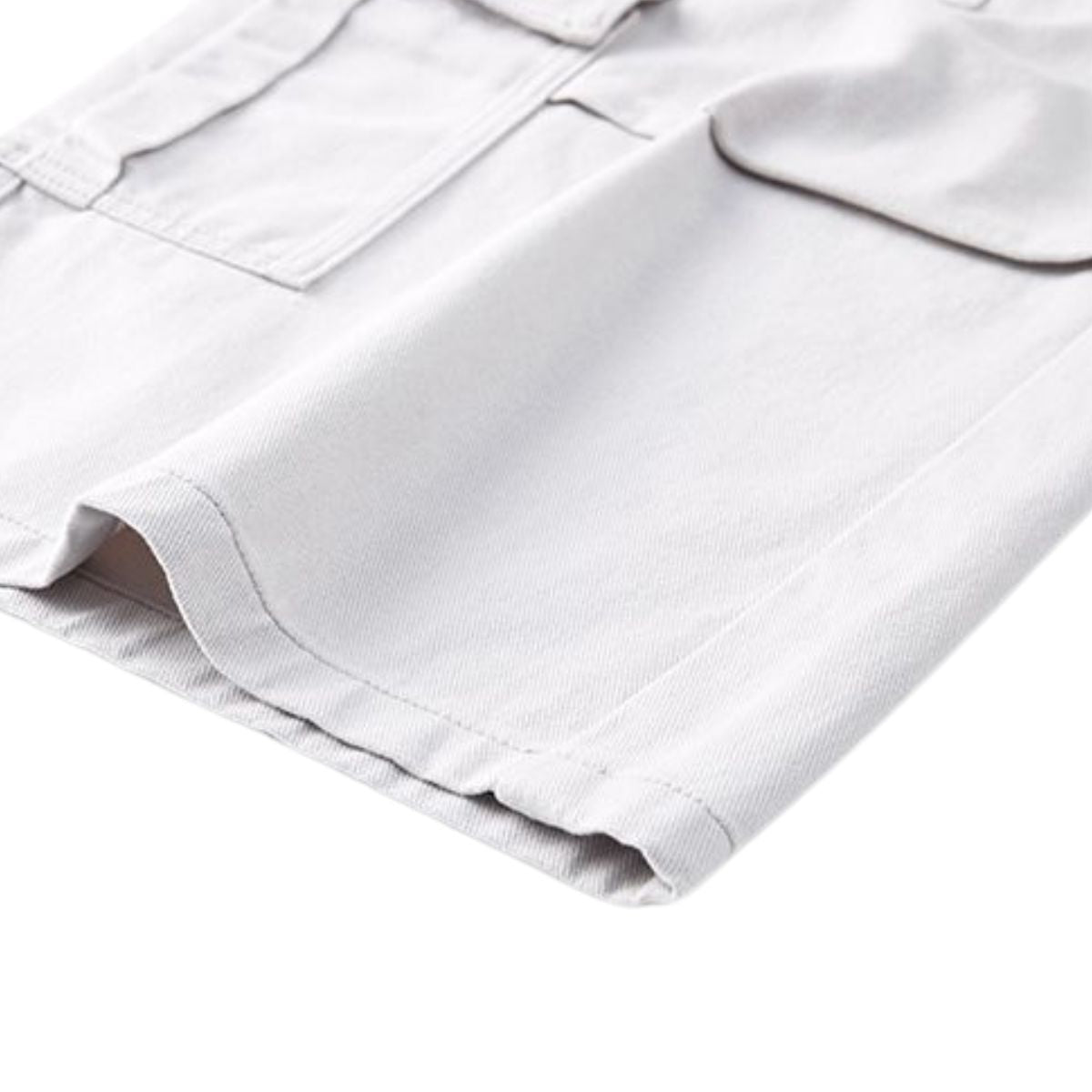 Solid Cargo Wide-Leg Cropped Pants