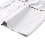 Solid Cargo Wide-Leg Cropped Pants